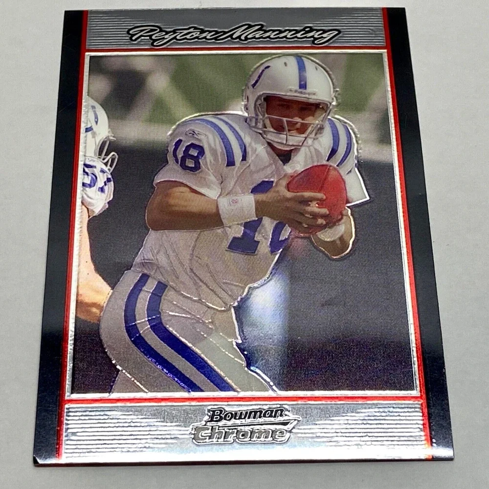 2007 Topps Peyton Manning Bowman Chrome QB Indianapolis Colts NFL Card #BC171 - Picture 9 of 9